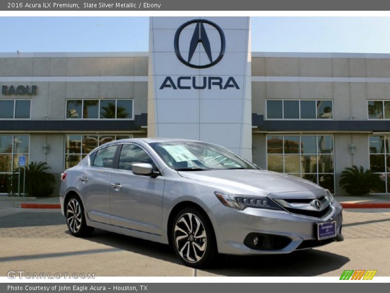 Slate Silver Metallic / Ebony 2016 Acura ILX Premium