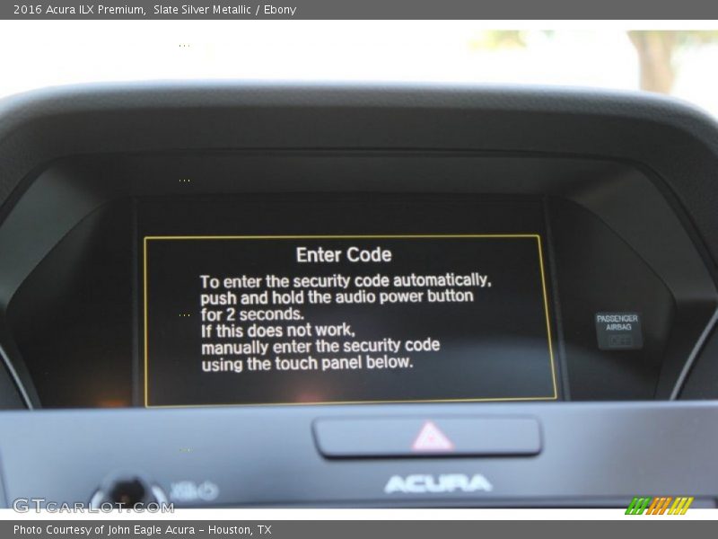 Slate Silver Metallic / Ebony 2016 Acura ILX Premium