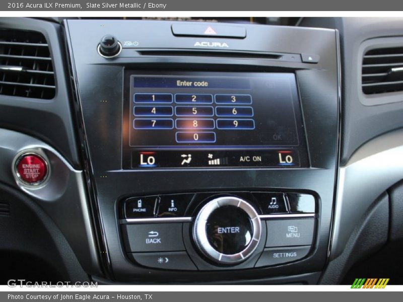 Slate Silver Metallic / Ebony 2016 Acura ILX Premium