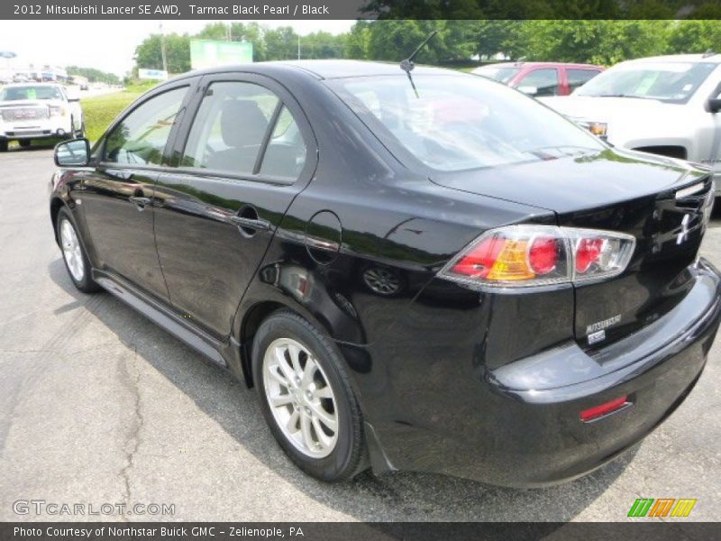 Tarmac Black Pearl / Black 2012 Mitsubishi Lancer SE AWD