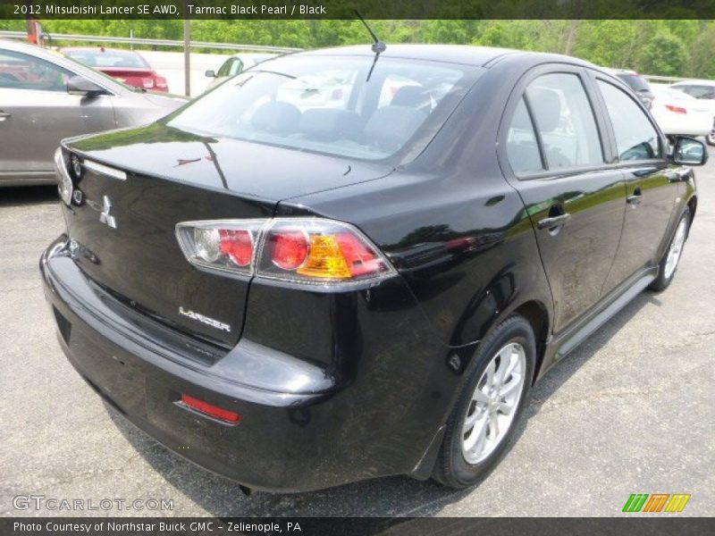 Tarmac Black Pearl / Black 2012 Mitsubishi Lancer SE AWD