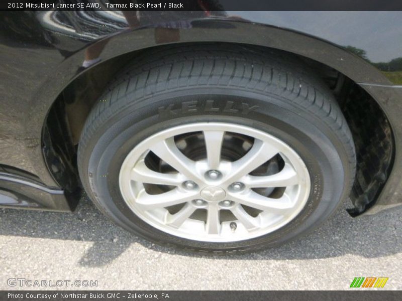 Tarmac Black Pearl / Black 2012 Mitsubishi Lancer SE AWD