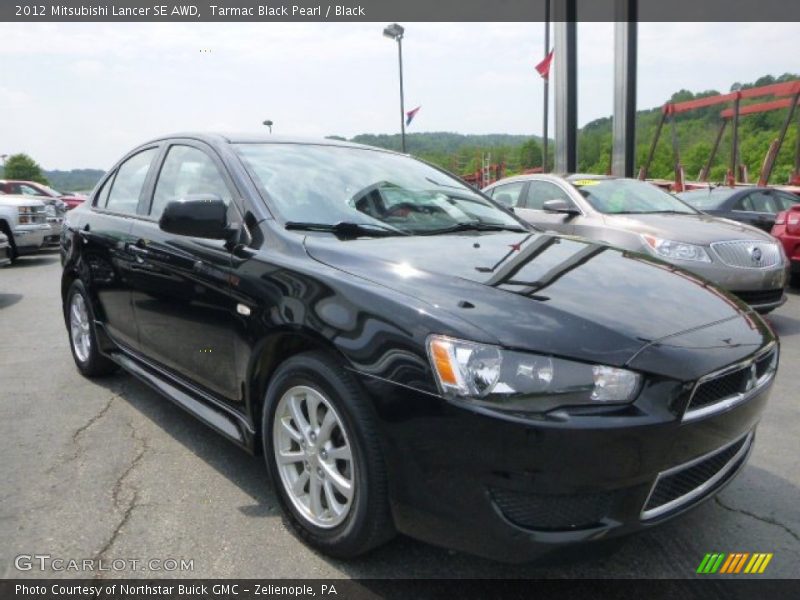 Tarmac Black Pearl / Black 2012 Mitsubishi Lancer SE AWD