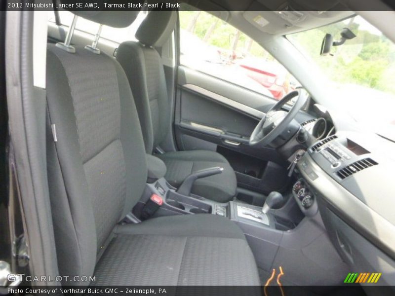 Tarmac Black Pearl / Black 2012 Mitsubishi Lancer SE AWD