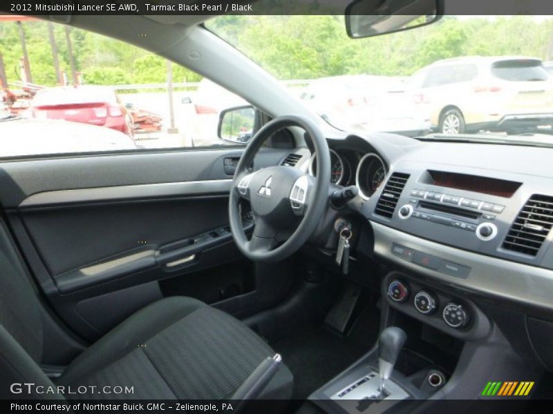 Tarmac Black Pearl / Black 2012 Mitsubishi Lancer SE AWD