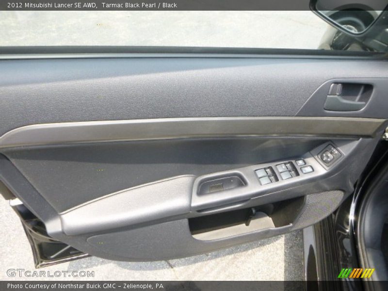 Tarmac Black Pearl / Black 2012 Mitsubishi Lancer SE AWD