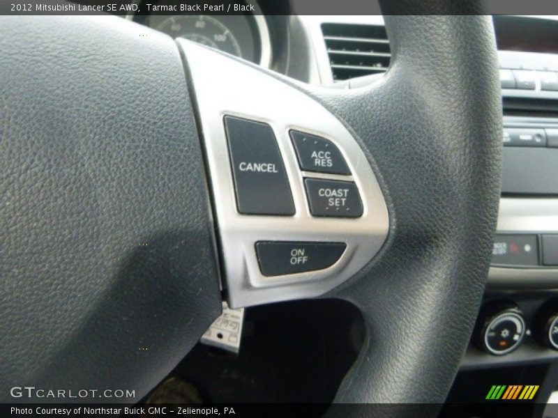 Tarmac Black Pearl / Black 2012 Mitsubishi Lancer SE AWD