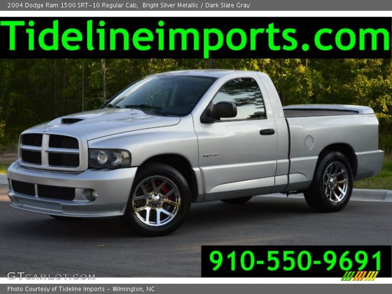 Bright Silver Metallic / Dark Slate Gray 2004 Dodge Ram 1500 SRT-10 Regular Cab