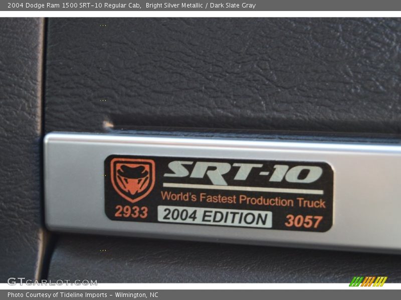 Bright Silver Metallic / Dark Slate Gray 2004 Dodge Ram 1500 SRT-10 Regular Cab