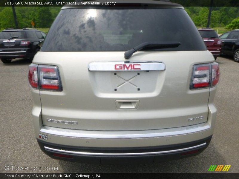 Champagne Silver Metallic / Ebony 2015 GMC Acadia SLE AWD