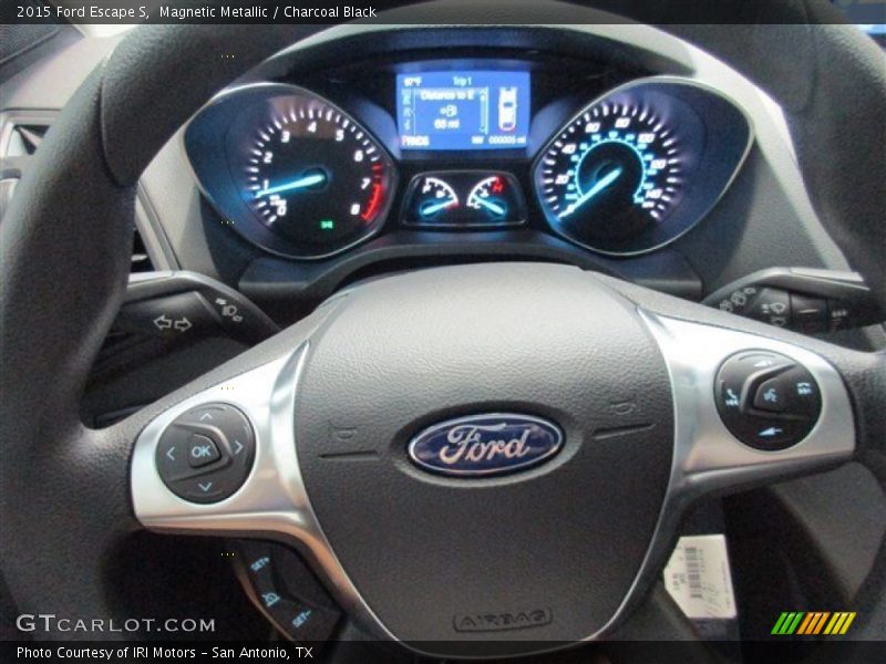 Magnetic Metallic / Charcoal Black 2015 Ford Escape S