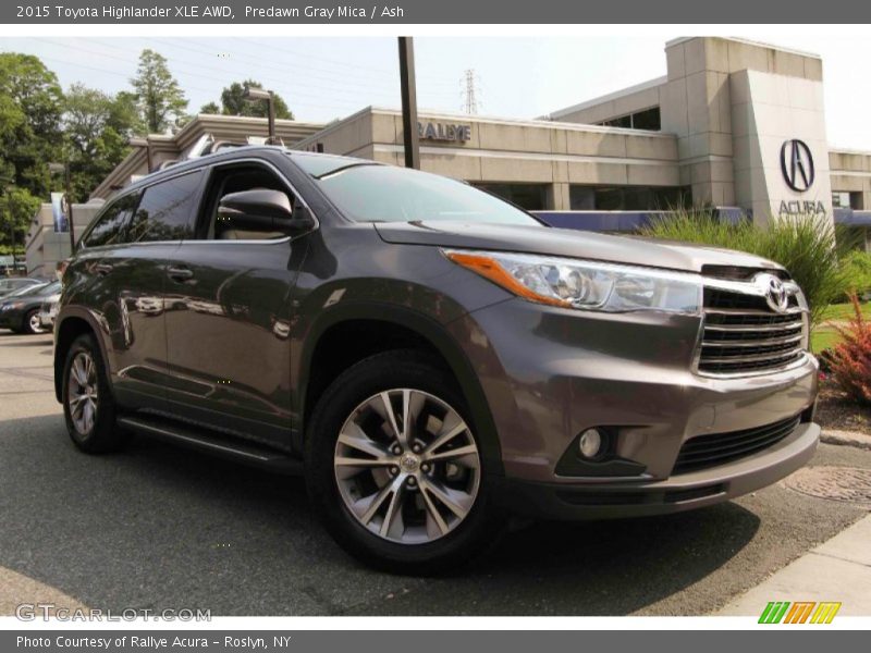 Predawn Gray Mica / Ash 2015 Toyota Highlander XLE AWD