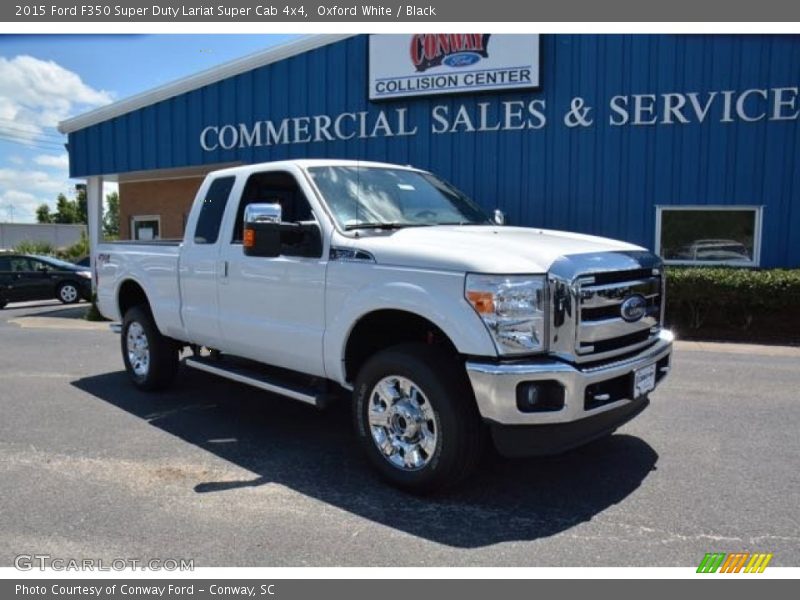 Oxford White / Black 2015 Ford F350 Super Duty Lariat Super Cab 4x4