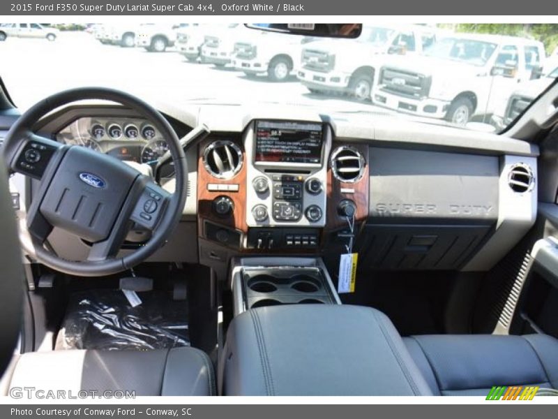 Oxford White / Black 2015 Ford F350 Super Duty Lariat Super Cab 4x4