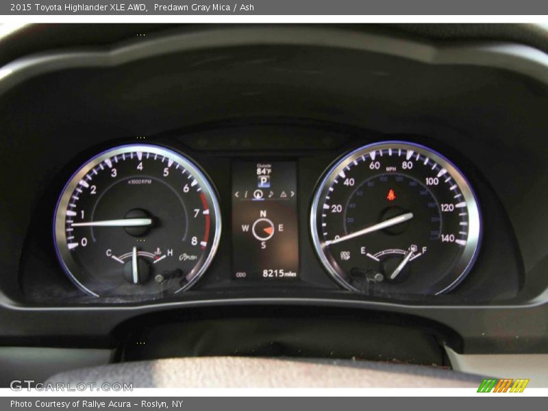 Predawn Gray Mica / Ash 2015 Toyota Highlander XLE AWD