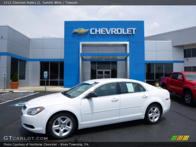 Summit White / Titanium 2012 Chevrolet Malibu LS