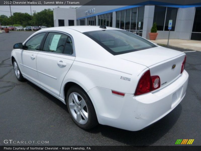 Summit White / Titanium 2012 Chevrolet Malibu LS