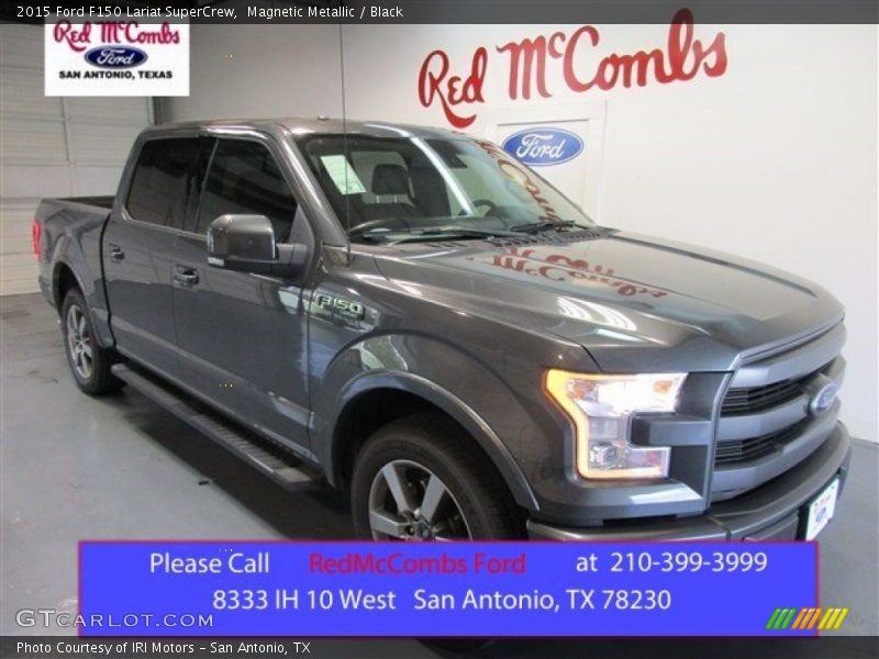 Magnetic Metallic / Black 2015 Ford F150 Lariat SuperCrew