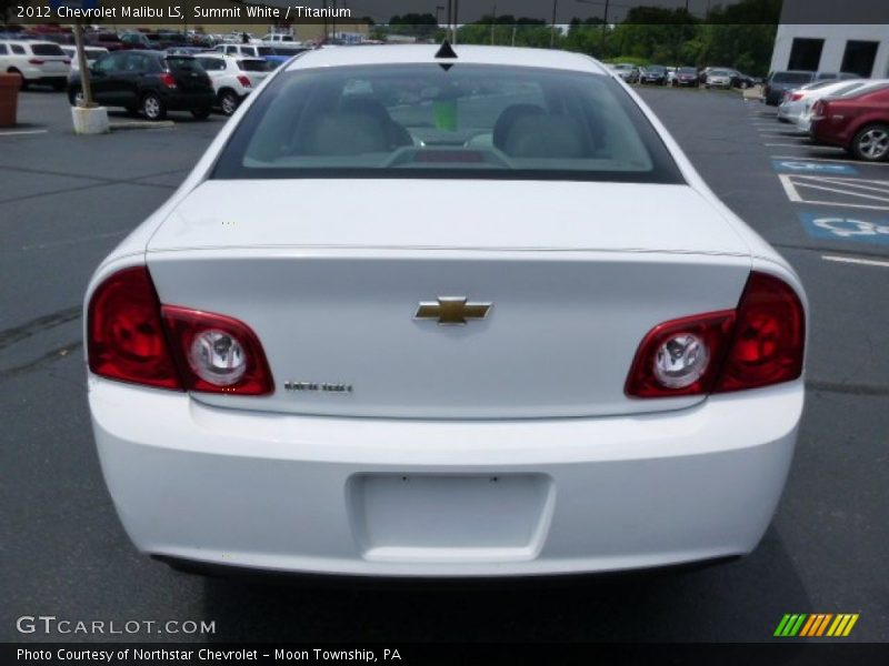 Summit White / Titanium 2012 Chevrolet Malibu LS