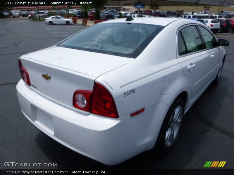 Summit White / Titanium 2012 Chevrolet Malibu LS