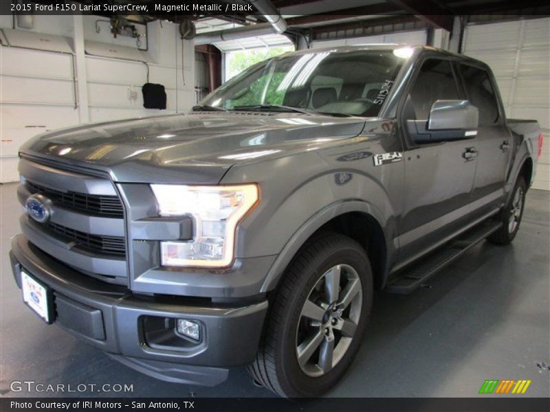 Magnetic Metallic / Black 2015 Ford F150 Lariat SuperCrew