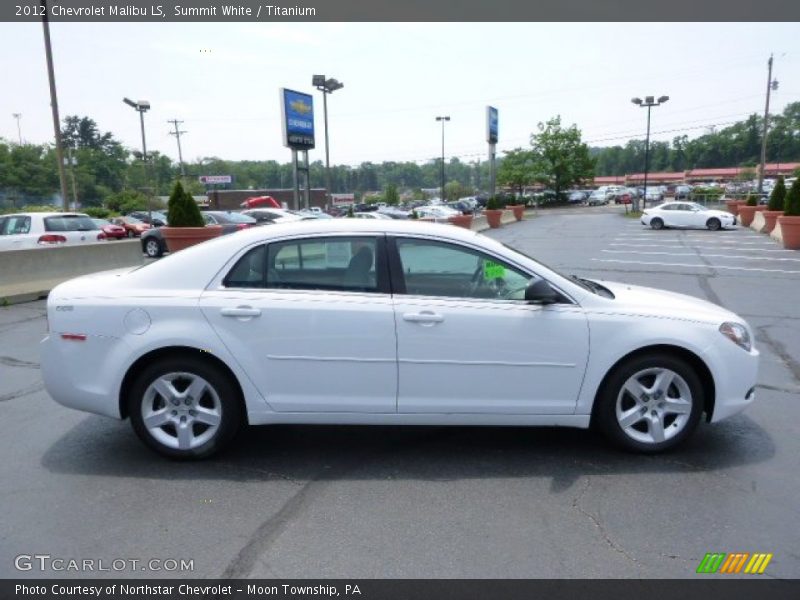 Summit White / Titanium 2012 Chevrolet Malibu LS