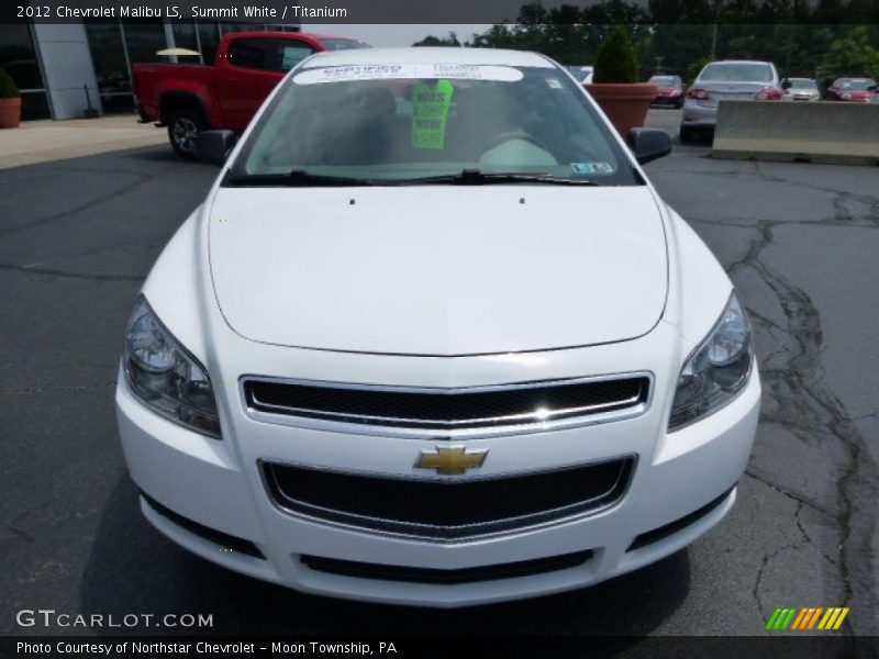 Summit White / Titanium 2012 Chevrolet Malibu LS