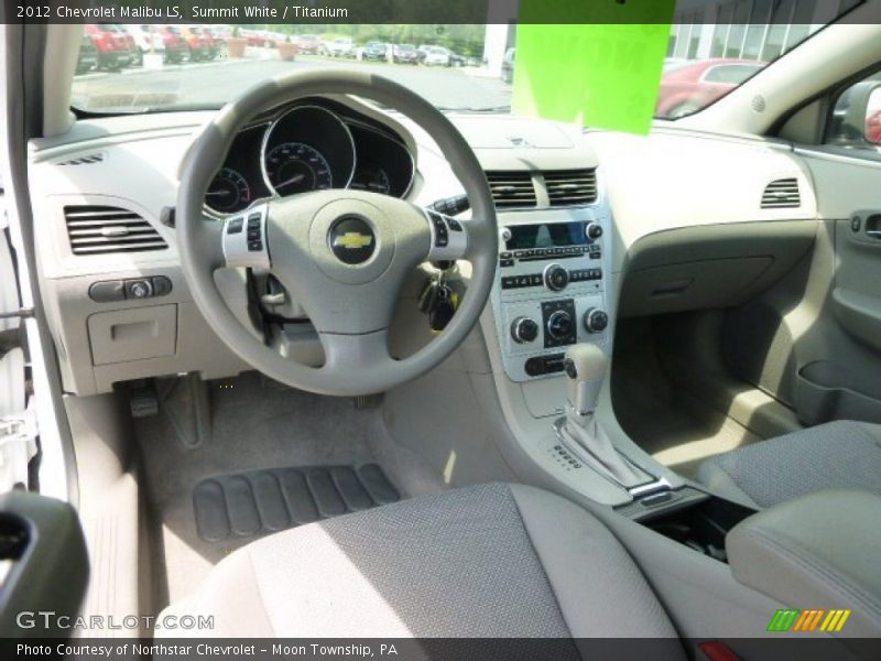 Summit White / Titanium 2012 Chevrolet Malibu LS