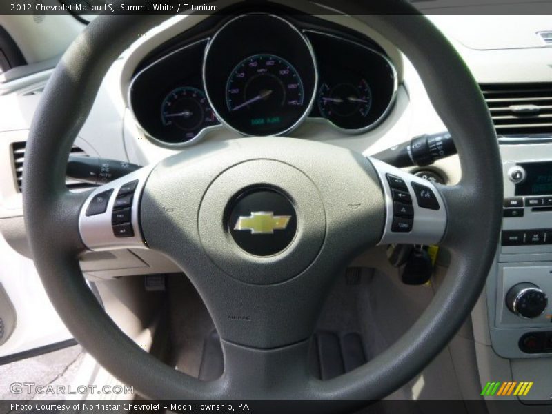 Summit White / Titanium 2012 Chevrolet Malibu LS