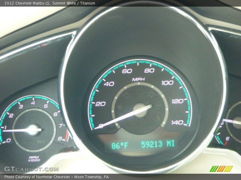 Summit White / Titanium 2012 Chevrolet Malibu LS