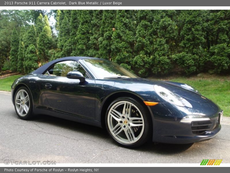 Dark Blue Metallic / Luxor Beige 2013 Porsche 911 Carrera Cabriolet
