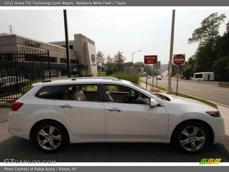 Bellanova White Pearl / Taupe 2012 Acura TSX Technology Sport Wagon