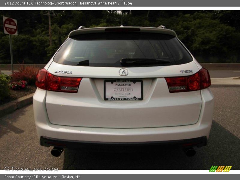 Bellanova White Pearl / Taupe 2012 Acura TSX Technology Sport Wagon