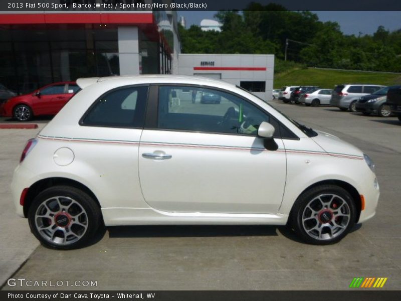 Bianco (White) / Sport Nero/Nero (Black/Black) 2013 Fiat 500 Sport