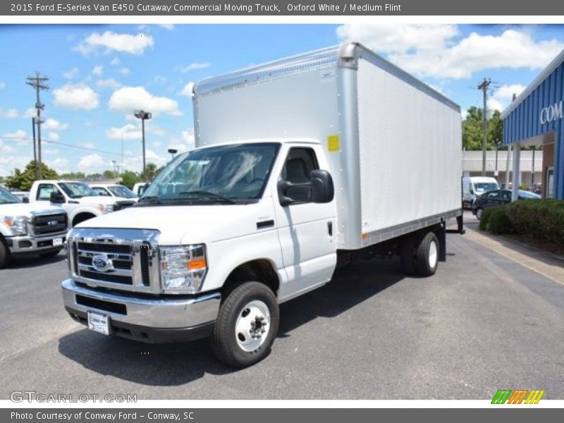 Oxford White / Medium Flint 2015 Ford E-Series Van E450 Cutaway Commercial Moving Truck