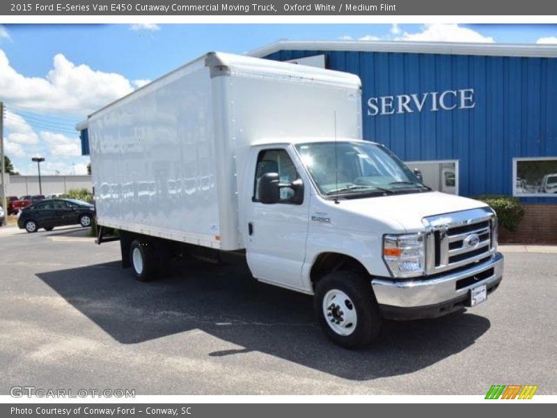 Oxford White / Medium Flint 2015 Ford E-Series Van E450 Cutaway Commercial Moving Truck