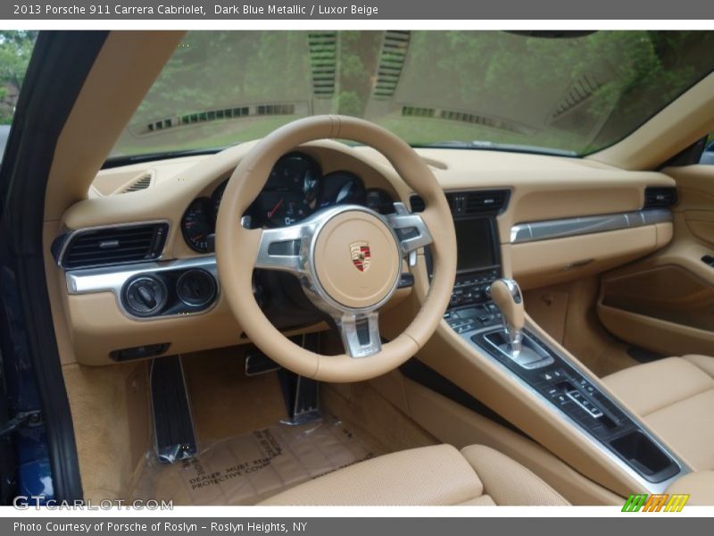 Dark Blue Metallic / Luxor Beige 2013 Porsche 911 Carrera Cabriolet