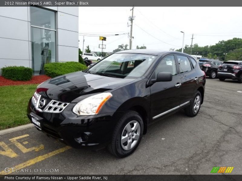Super Black / Black 2012 Nissan Rogue S AWD