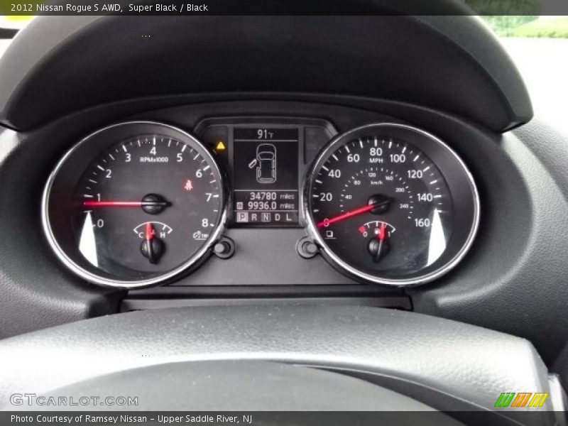 Super Black / Black 2012 Nissan Rogue S AWD