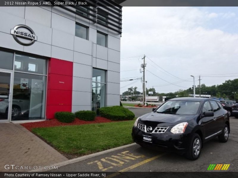 Super Black / Black 2012 Nissan Rogue S AWD