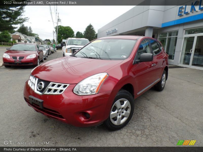 Cayenne Red / Black 2012 Nissan Rogue S AWD