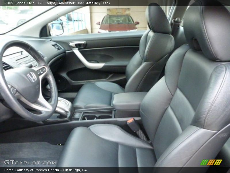Alabaster Silver Metallic / Black 2009 Honda Civic EX-L Coupe