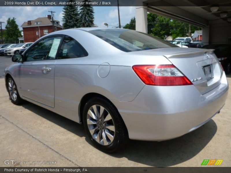 Alabaster Silver Metallic / Black 2009 Honda Civic EX-L Coupe