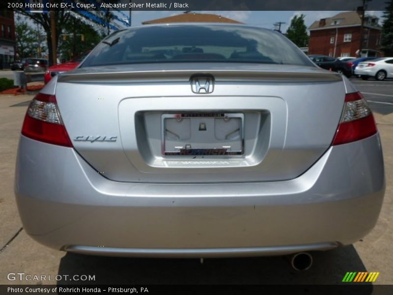 Alabaster Silver Metallic / Black 2009 Honda Civic EX-L Coupe