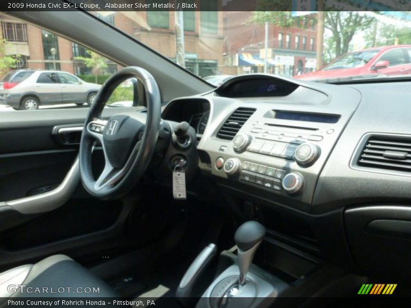 Alabaster Silver Metallic / Black 2009 Honda Civic EX-L Coupe