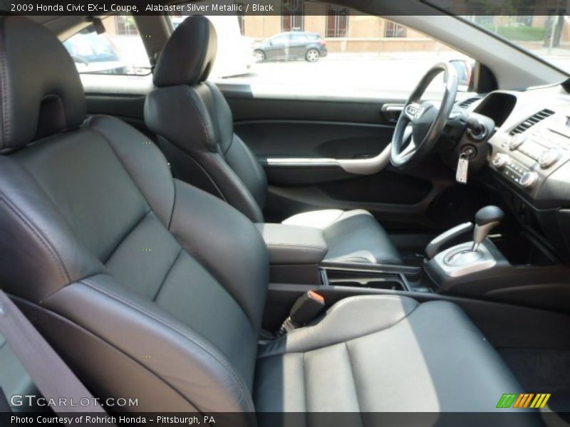 Alabaster Silver Metallic / Black 2009 Honda Civic EX-L Coupe