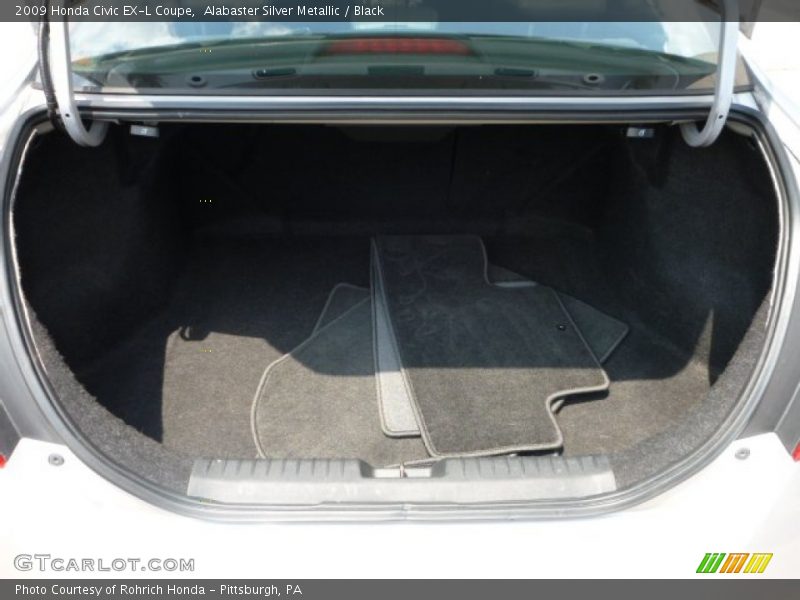 Alabaster Silver Metallic / Black 2009 Honda Civic EX-L Coupe