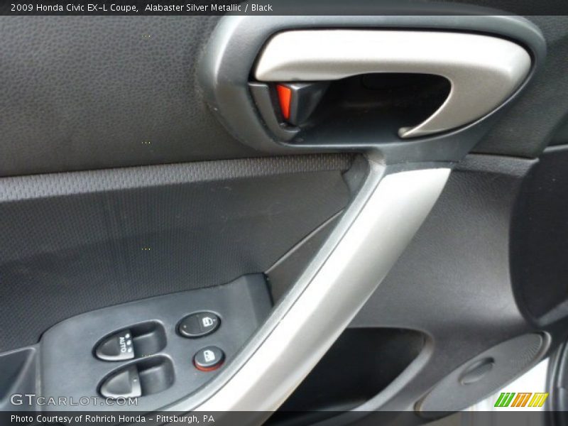 Alabaster Silver Metallic / Black 2009 Honda Civic EX-L Coupe