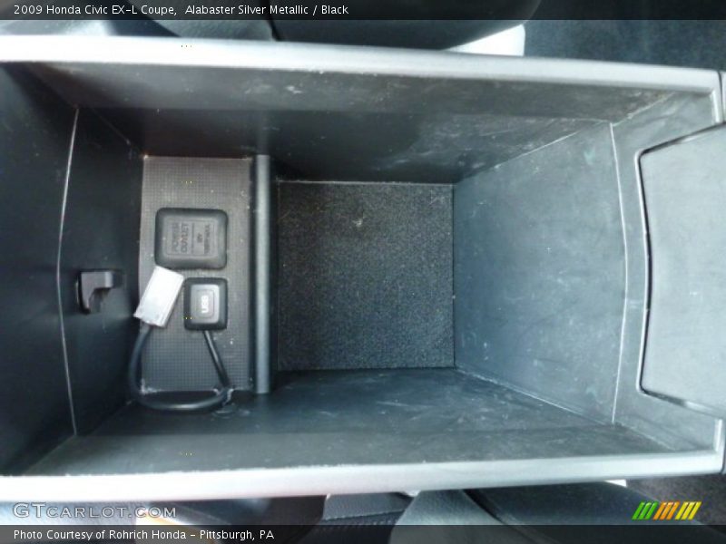 Alabaster Silver Metallic / Black 2009 Honda Civic EX-L Coupe