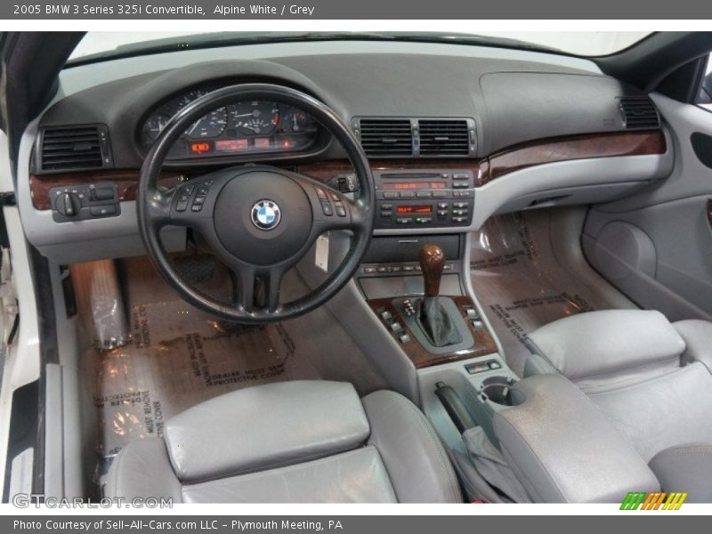 Alpine White / Grey 2005 BMW 3 Series 325i Convertible